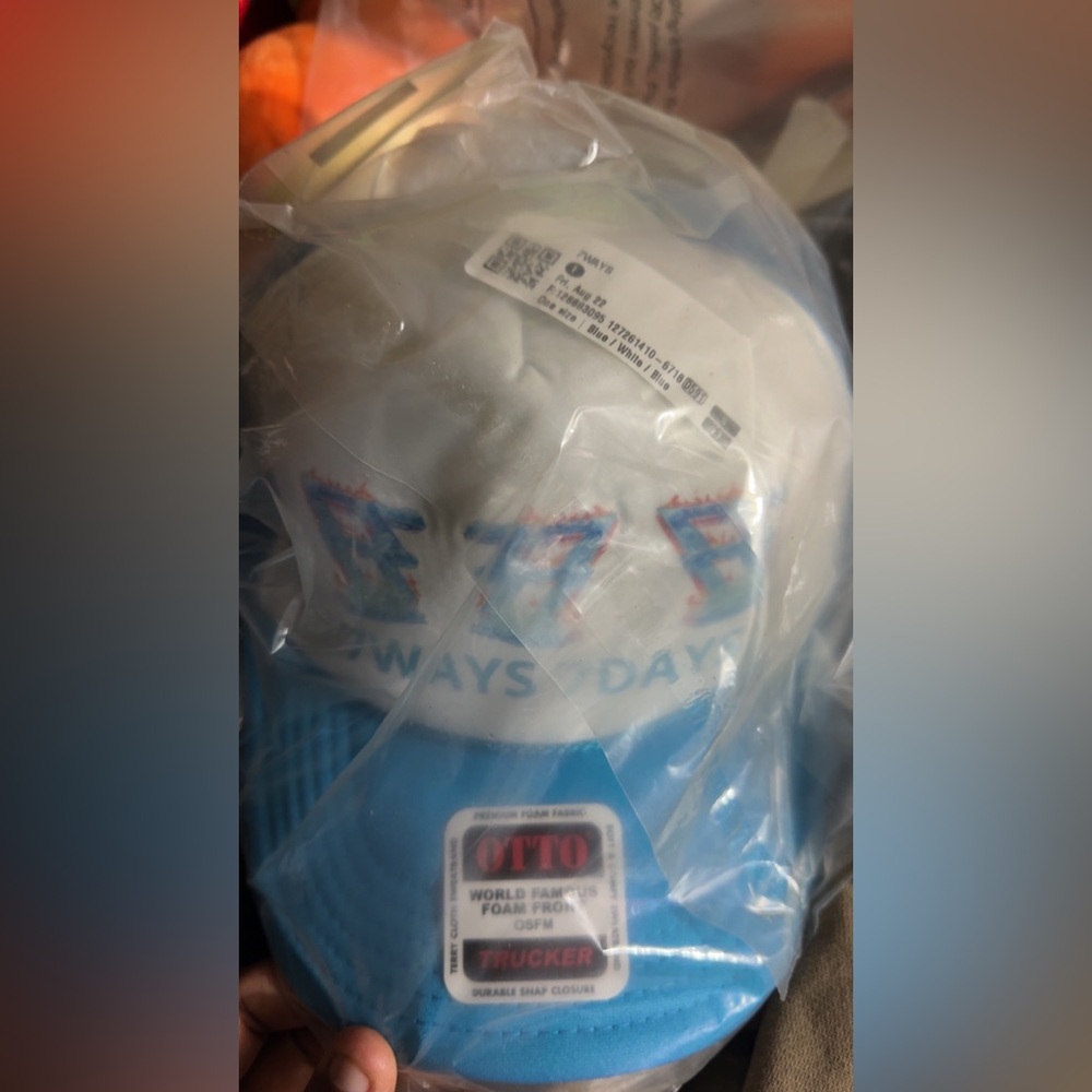 7WAYS 7DAYS Blue and White Otto Trucker Hat